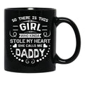 Daughter And Daddy Black Coffee Mug - Black