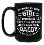 Daughter And Daddy Black Coffee Mug