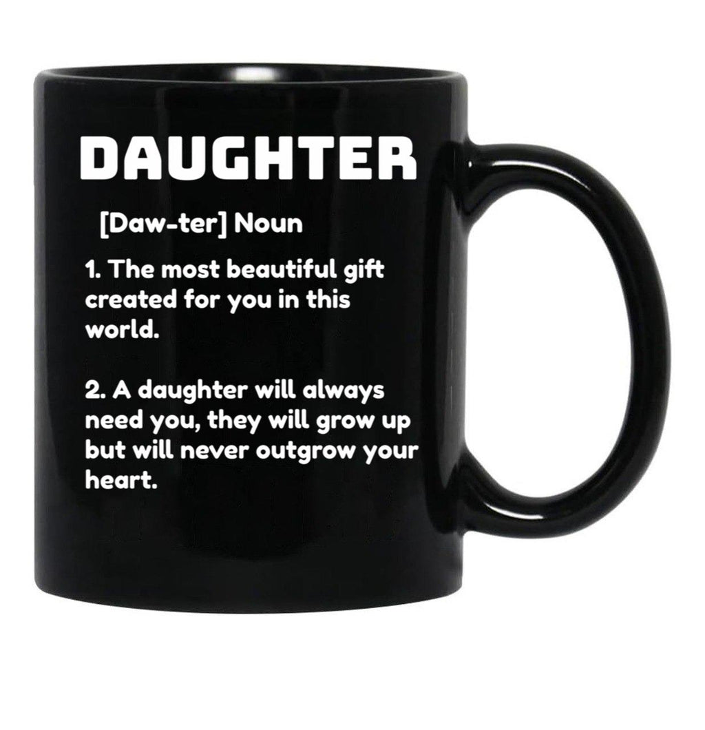 Daughter Definition Black Coffee Mug - Black