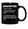 Daughter Definition Black Coffee Mug - Black