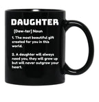 Daughter Definition Black Coffee Mug - Black