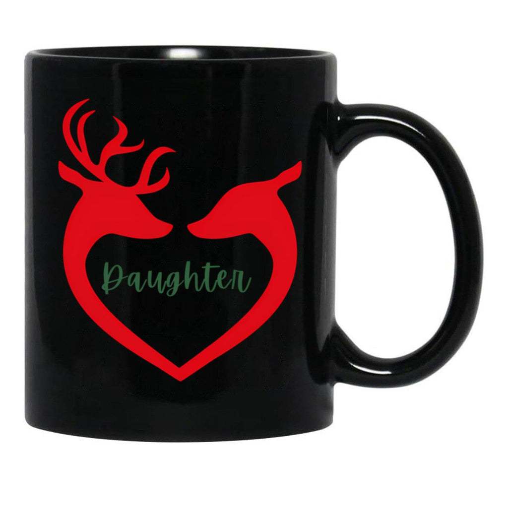 Daughter Family Design Black Coffee Mug - Black