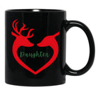 Daughter Family Design Black Coffee Mug - Black