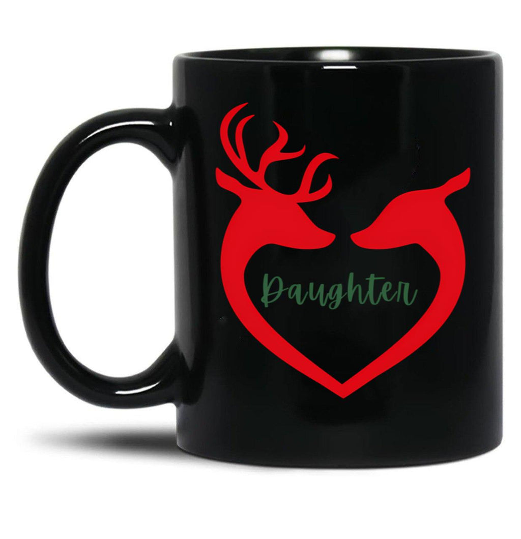 Daughter Family Design Black Coffee Mug