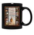 Daughter From Mom Blanket Wild Horse Lovers Family Birthday Matching Gift Black Coffee Mug - Black