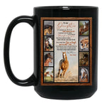 Daughter From Mom Blanket Wild Horse Lovers Family Birthday Matching Gift Black Coffee Mug