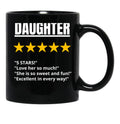 Daughter Gift 5 Star (1) Black Coffee Mug - Black