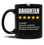 Daughter Gift 5 Star Black Coffee Mug