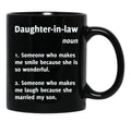 Daughter-In-Law Definition (1) Black Coffee Mug - Black