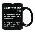 Daughter-In-Law Definition (1) Black Coffee Mug - Black