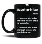Daughter-In-Law Definition (1) Black Coffee Mug