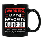 Daughter In Law Is My Favorite Child Funny Dad Saying Father'S Day Black Coffee Mug - Black