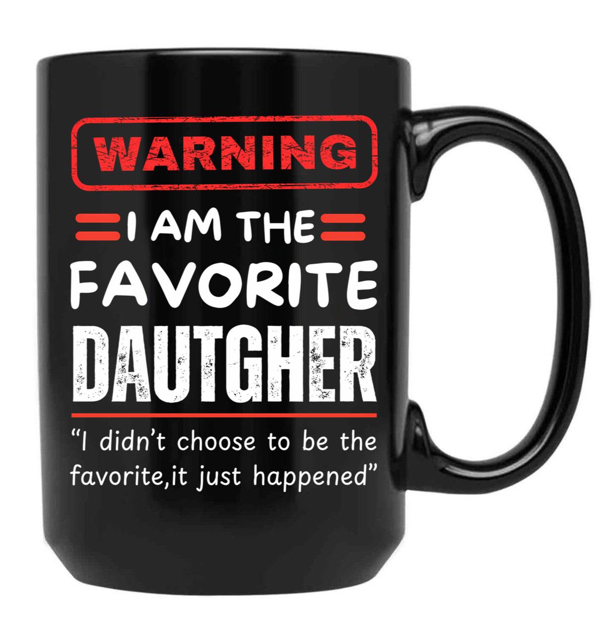 Daughter In Law Is My Favorite Child Funny Dad Saying Father'S Day Black Coffee Mug - Black
