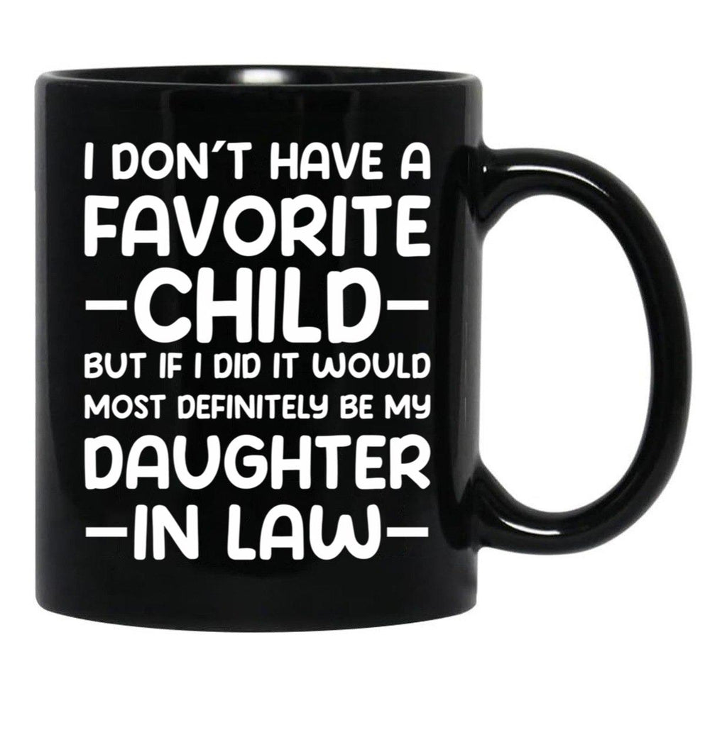 Daughter-In-Law Love Proud Parents' Design Black Coffee Mug - Black