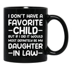 Daughter-In-Law Love Proud Parents' Design Black Coffee Mug - Black