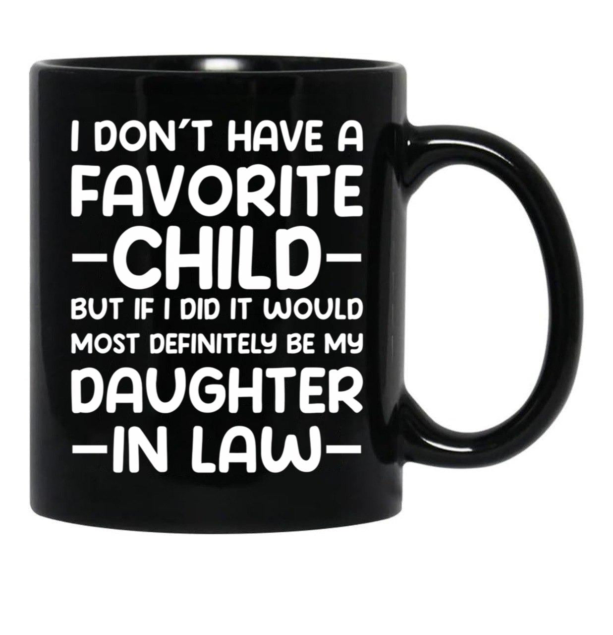 Daughter-In-Law Love Proud Parents' Design Black Coffee Mug - Black