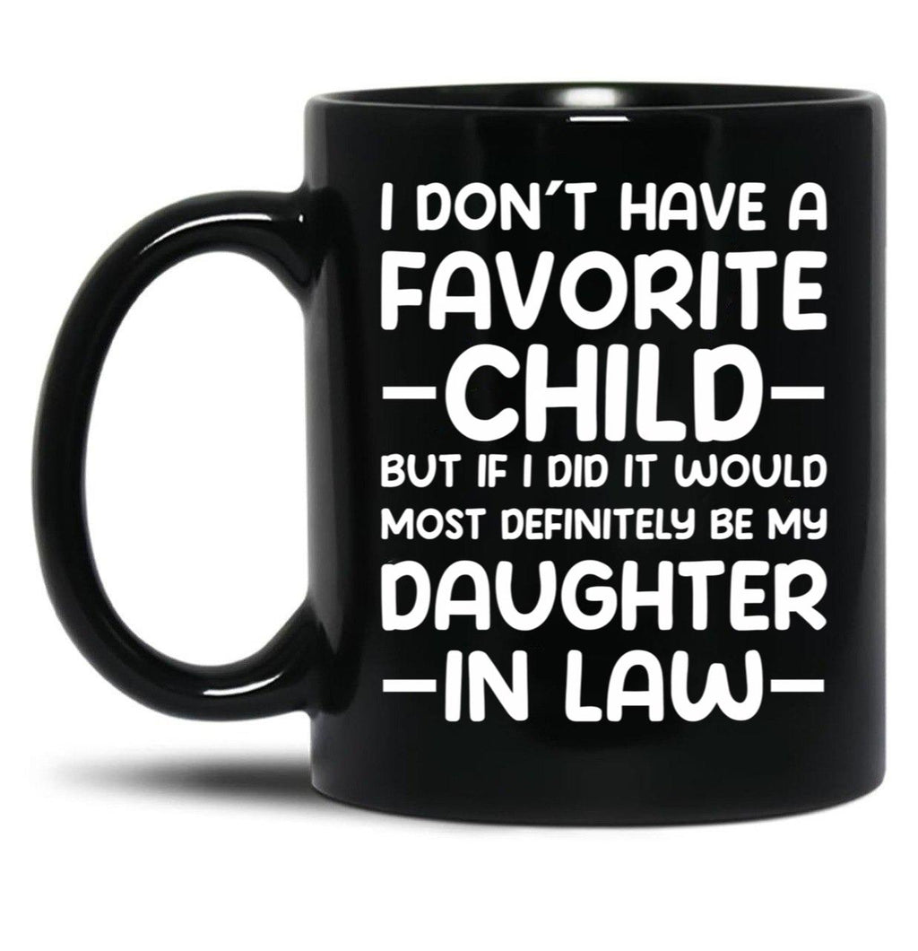 Daughter-In-Law Love Proud Parents' Design Black Coffee Mug