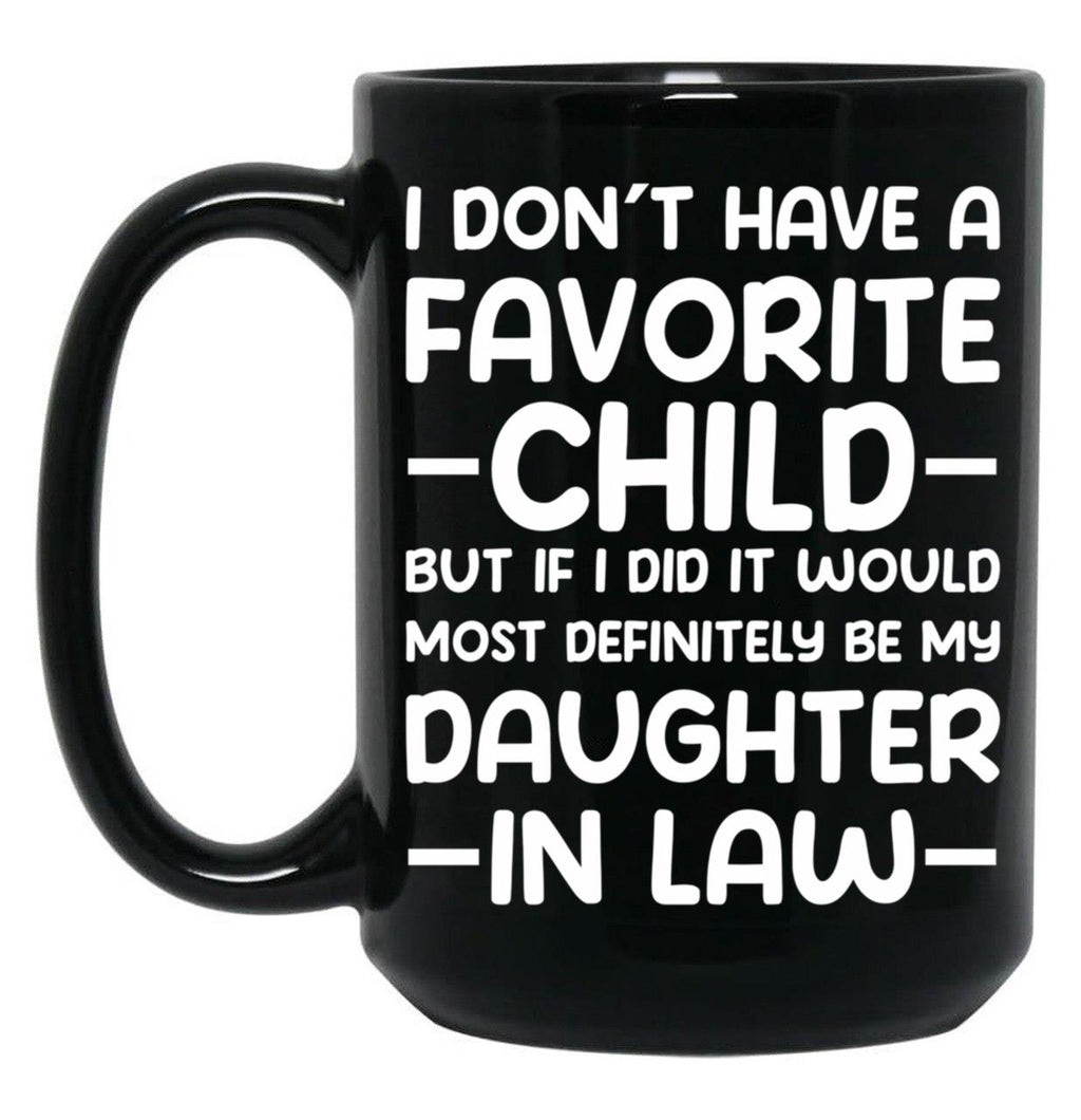 Daughter-In-Law Love Proud Parents' Design Black Coffee Mug