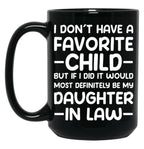 Daughter-In-Law Love Proud Parents' Design Black Coffee Mug