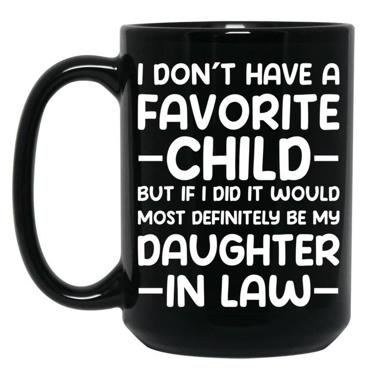 Daughter-In-Law Love Proud Parents' Design Black Coffee Mug