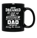 Daughter In Law Of A Freakin Awesome Dad Black Coffee Mug - Black