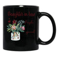 Daughter-In-Law - Protea - You Volunteered Black Coffee Mug - Black