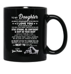 Daughter Love Your Mother Black Black Coffee Mug - Black