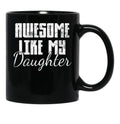 Daughter Mom Dad Vintage Black Coffee Mug - Black