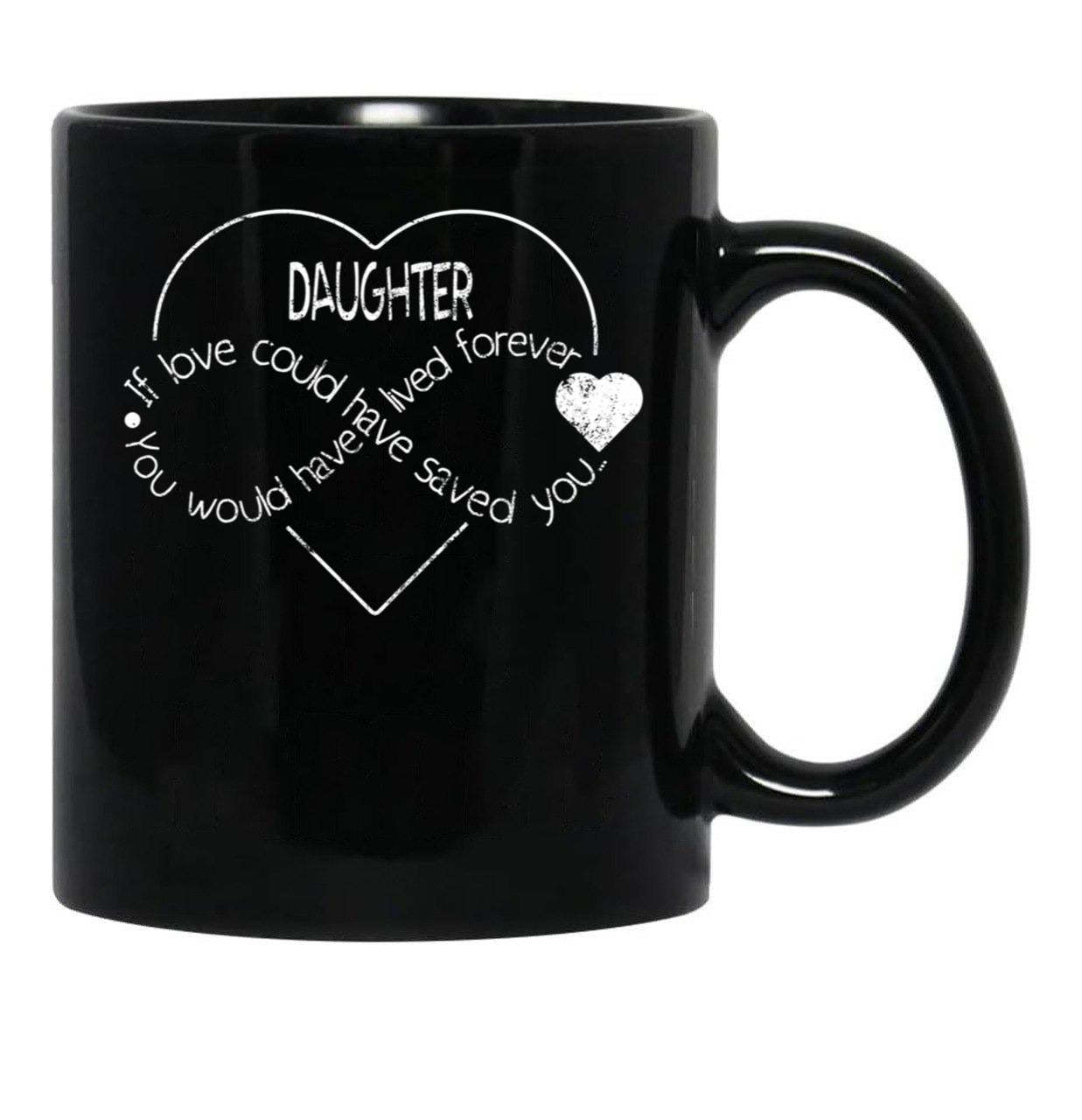 Daughter Personalized Sympathy GifMug Black Coffee Mug - Black