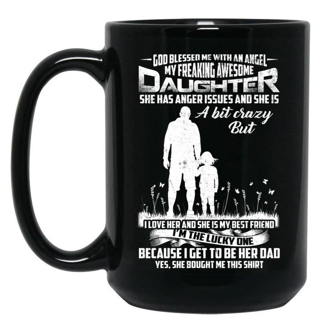 Daughter She Bought Me This Mug Black Coffee Mug