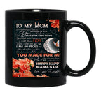Daughter - To My Beloved Mom (1) Black Coffee Mug - Black