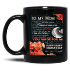 Daughter - To My Beloved Mom (1) Black Coffee Mug