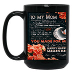 Daughter - To My Beloved Mom (1) Black Coffee Mug