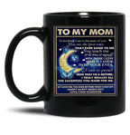 Daughter - To My Beloved Mom Black Coffee Mug