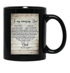 Daughter To My Dad Father Day Meaning Quotes Black Coffee Mug - Black