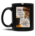 Daughter To My Dad Black Coffee Mug