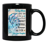 Daughter To My Mom I Love You Meaning Quotes Gift Mother Day Black Coffee Mug - Black
