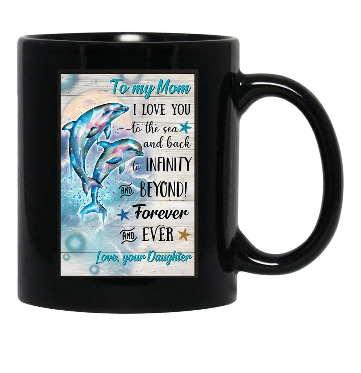 Daughter To My Mom I Love You Meaning Quotes Gift Mother Day Black Coffee Mug - Black