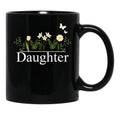 Daughter With White Flowers Black Coffee Mug - Black