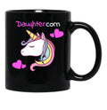 Daughtercorn - Daughter Unicorn Black Coffee Mug - Black