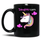 Daughtercorn - Daughter Unicorn Black Coffee Mug