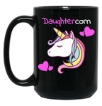 Daughtercorn - Daughter Unicorn Black Coffee Mug