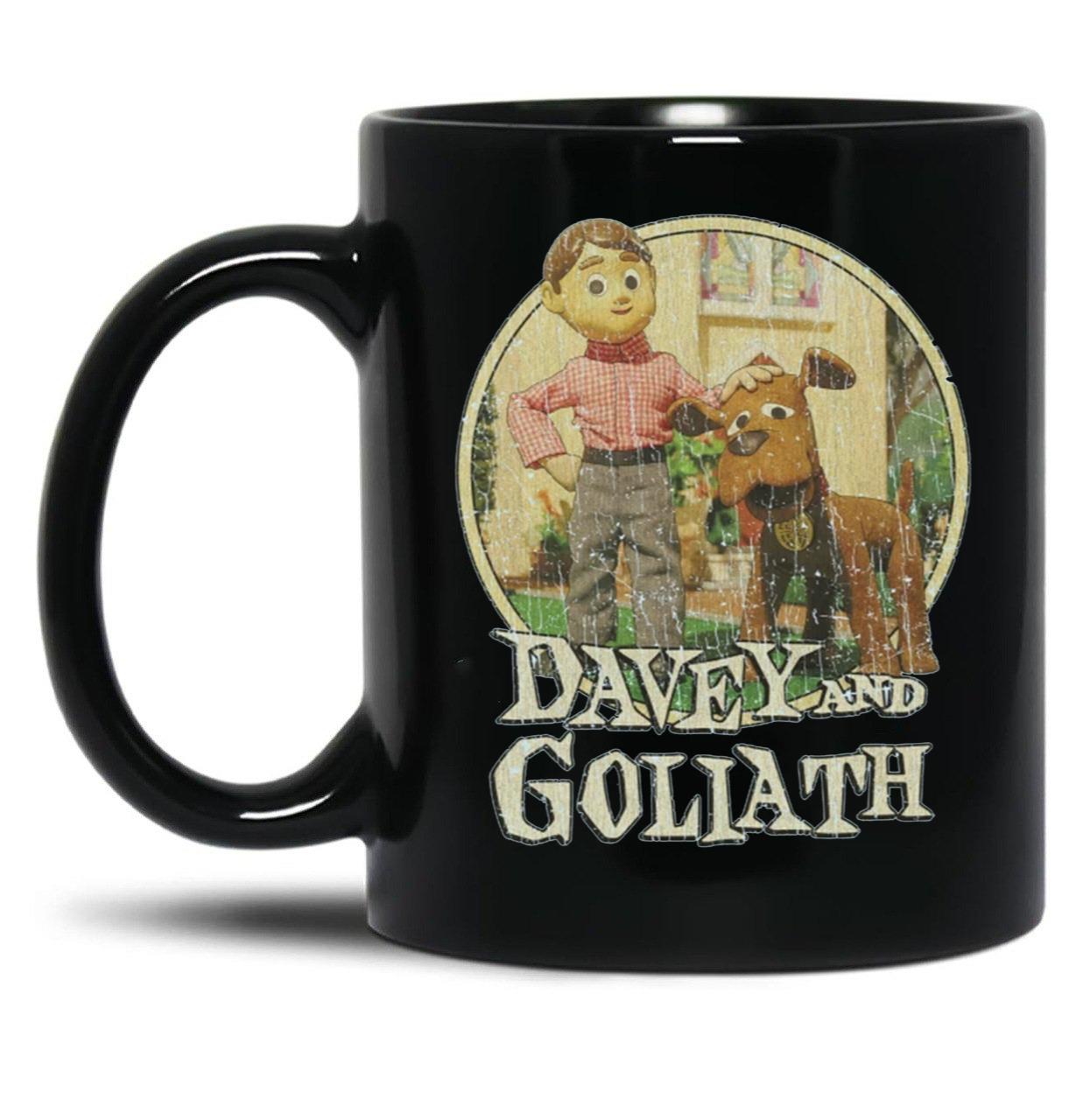 Davey and Goliath 1961 Black Coffee Mug, Gift Coffee Mug