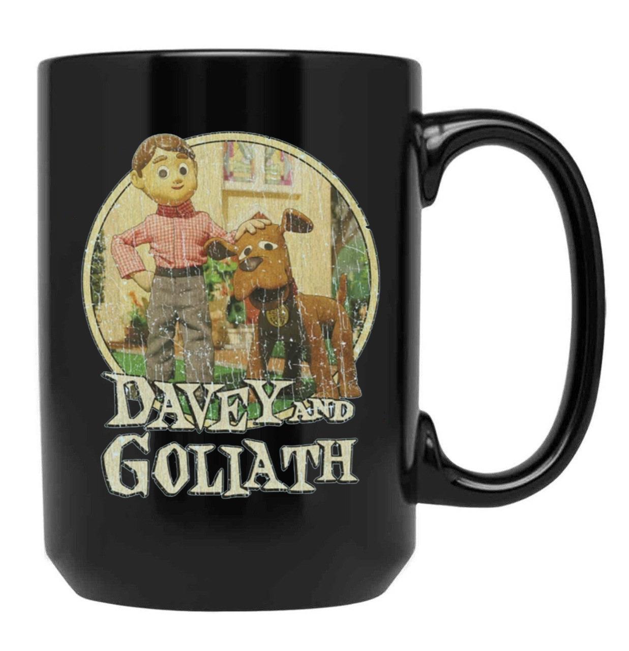Davey and Goliath 1961 Black Coffee Mug, Gift Coffee Mug