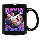 David Attenborough BBC Nature Documentary Lover Bootleg Rap Black Coffee Mug, Gift Coffee Mug - Black