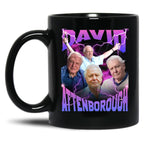 David Attenborough BBC Nature Documentary Lover Bootleg Rap Black Coffee Mug, Gift Coffee Mug