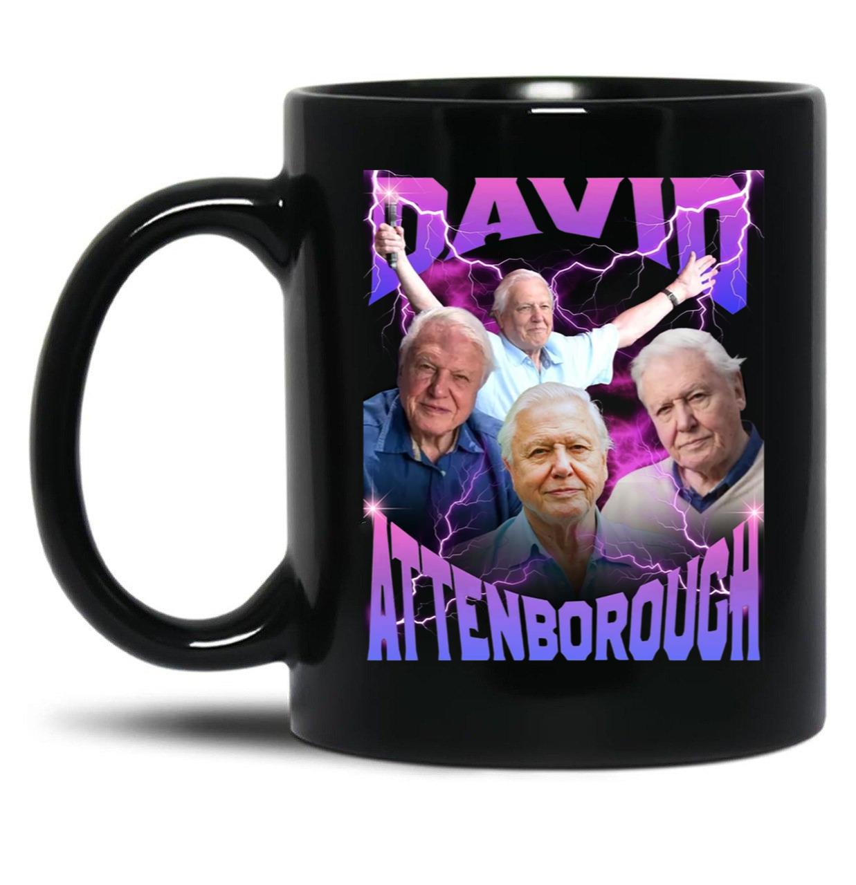 David Attenborough BBC Nature Documentary Lover Bootleg Rap Black Coffee Mug, Gift Coffee Mug