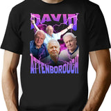 David Attenborough BBC Nature Documentary Lover Bootleg Rap Premium Heavyweight Cotton T-Shirt - Black