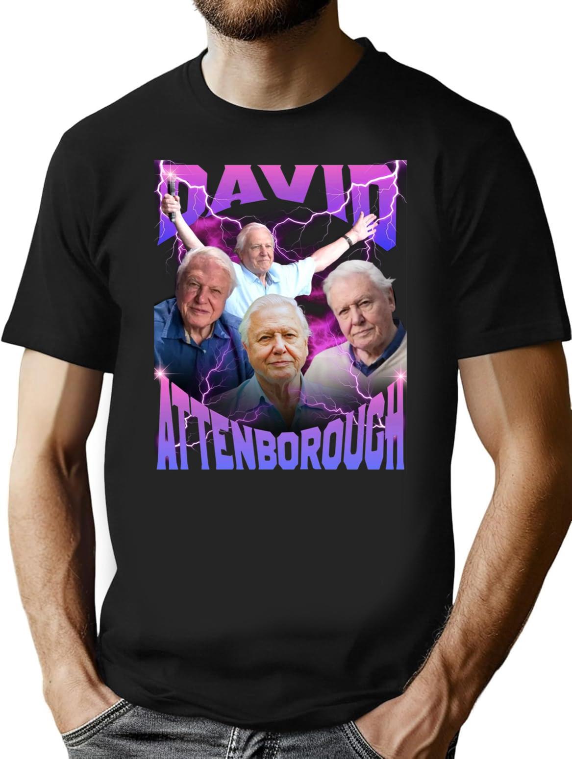 David Attenborough BBC Nature Documentary Lover Bootleg Rap Premium Heavyweight Cotton T-Shirt - Black