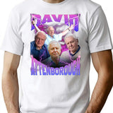 David Attenborough BBC Nature Documentary Lover Bootleg Rap Premium Heavyweight Cotton T-Shirt - White